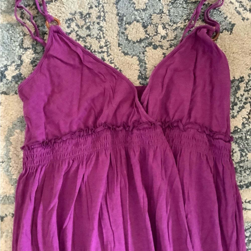 Purple spaghetti strap maxi